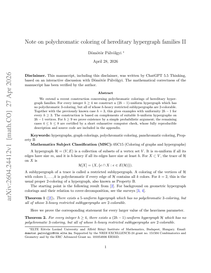 First page