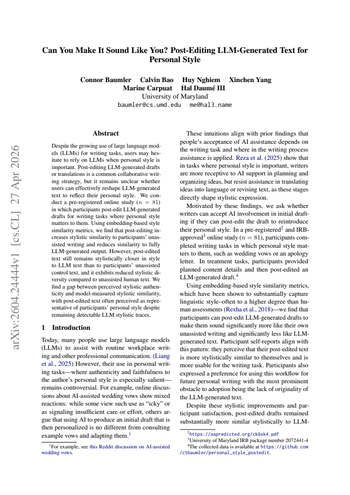 First page