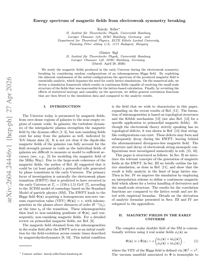 First page