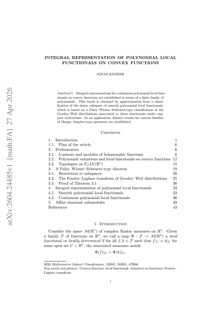 First page