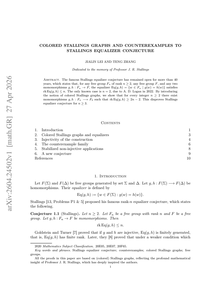 First page