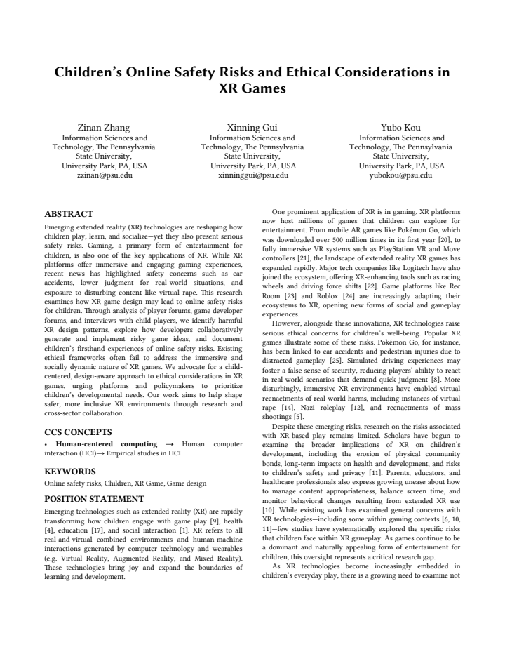 First page