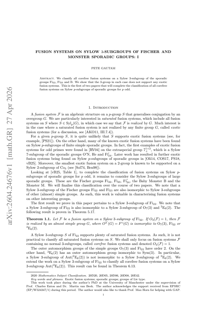 First page