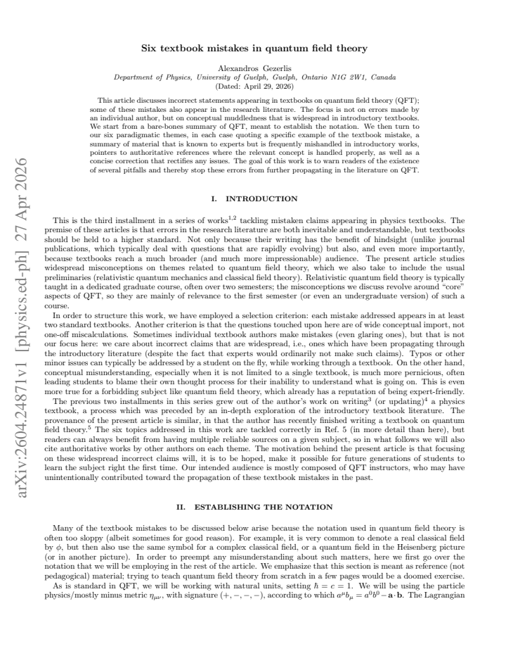 First page