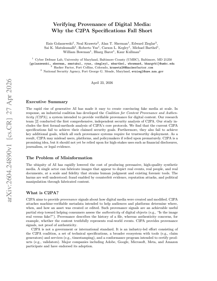 First page