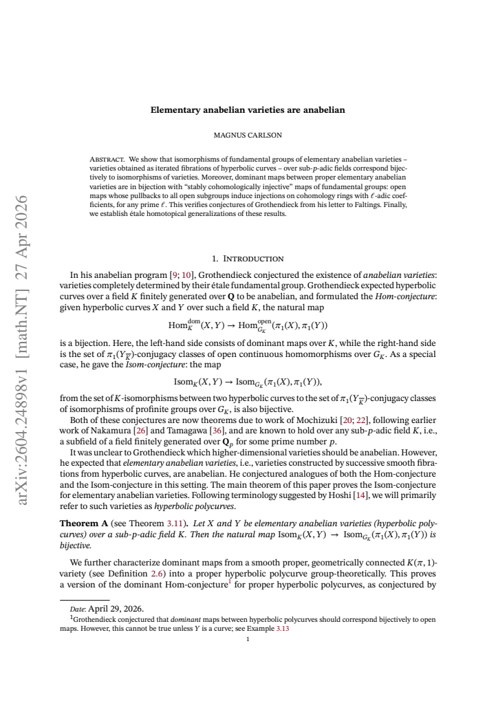 First page