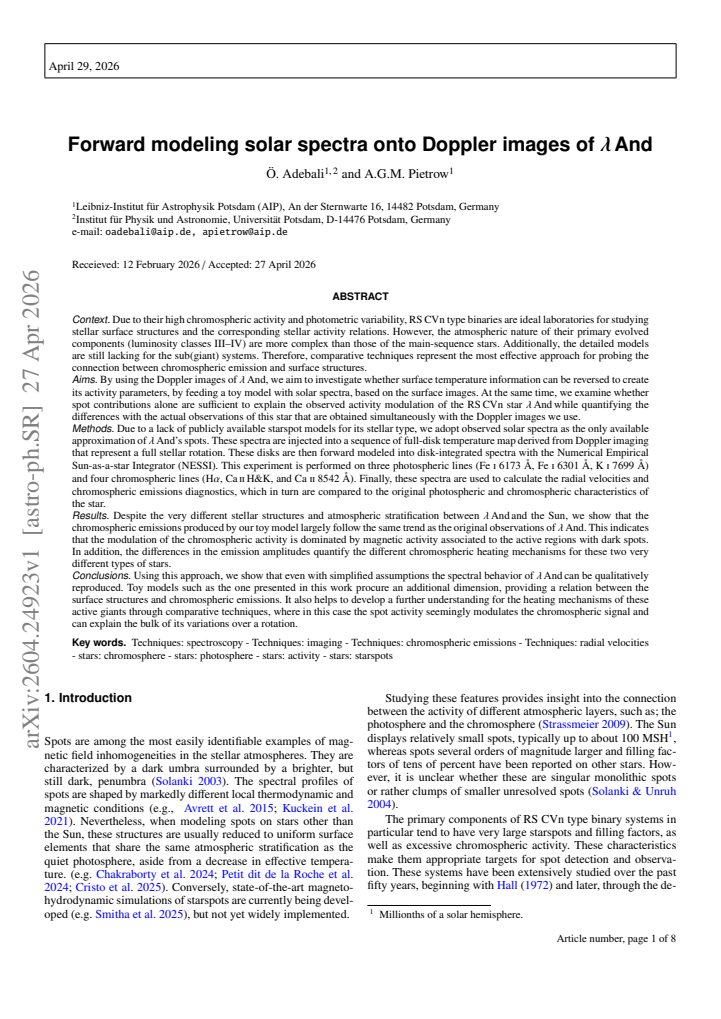 First page