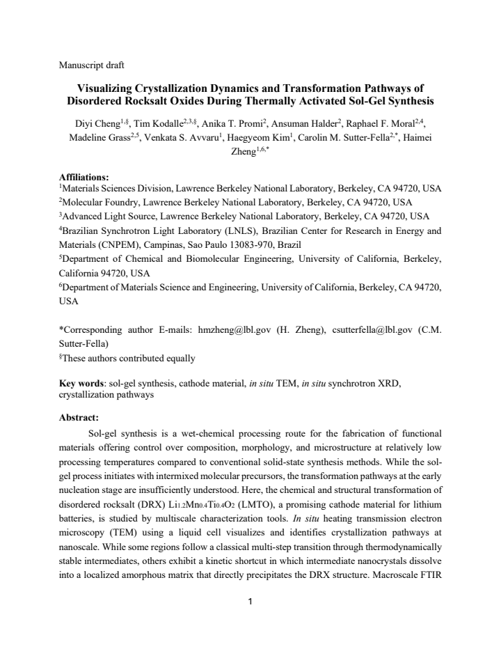 First page