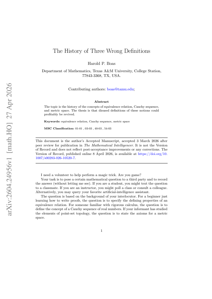 First page