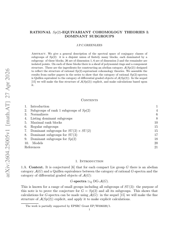 First page