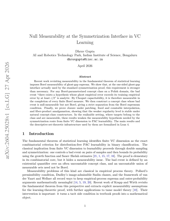 First page