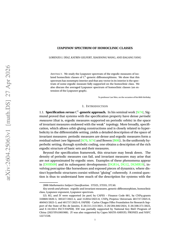 First page