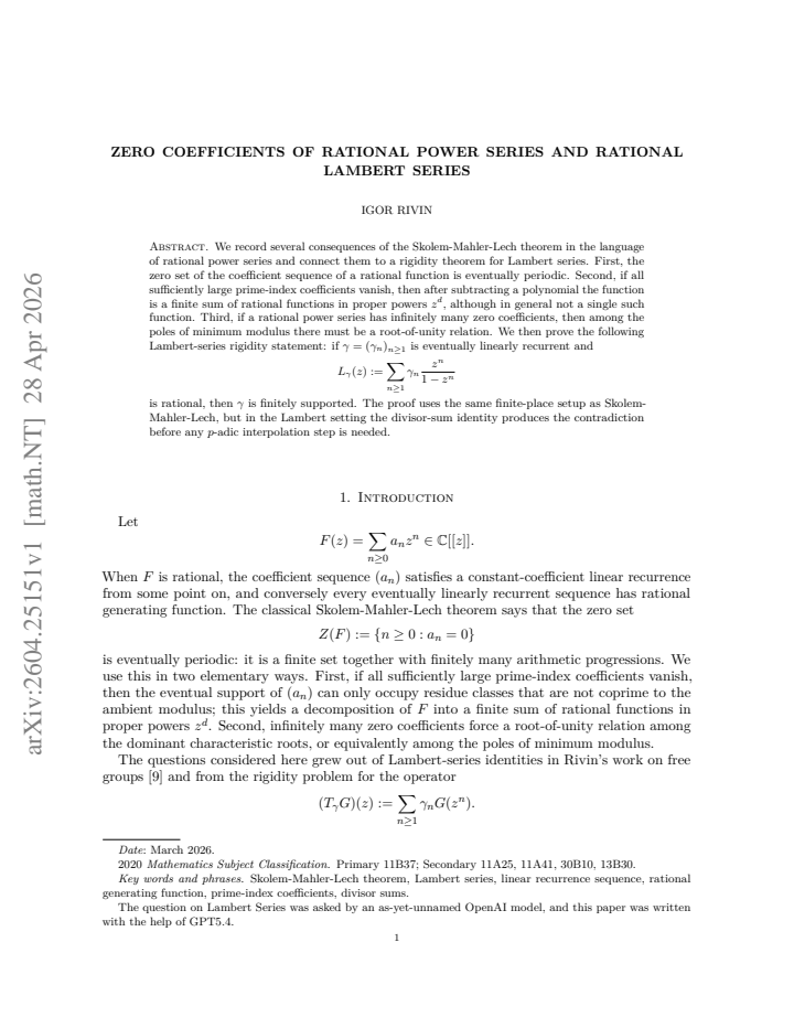 First page