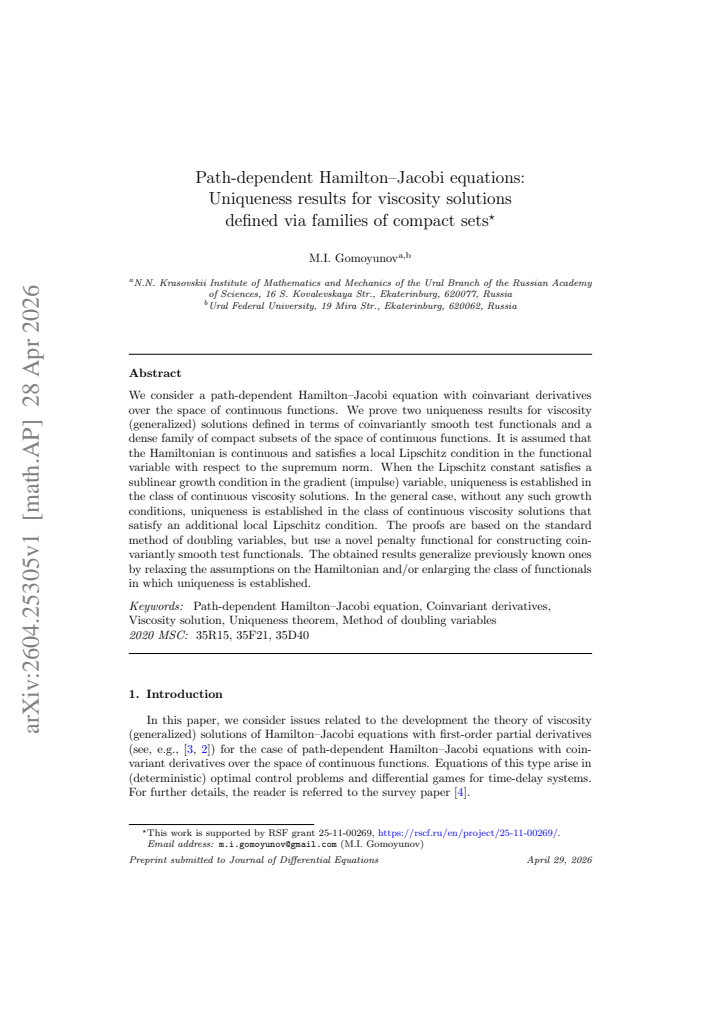 First page