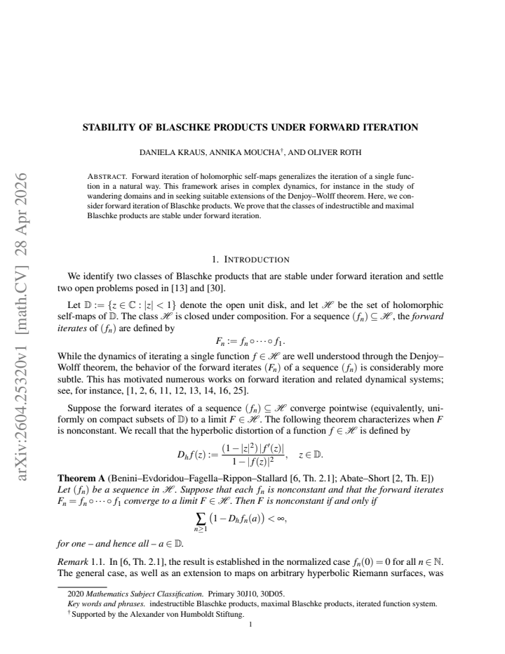 First page
