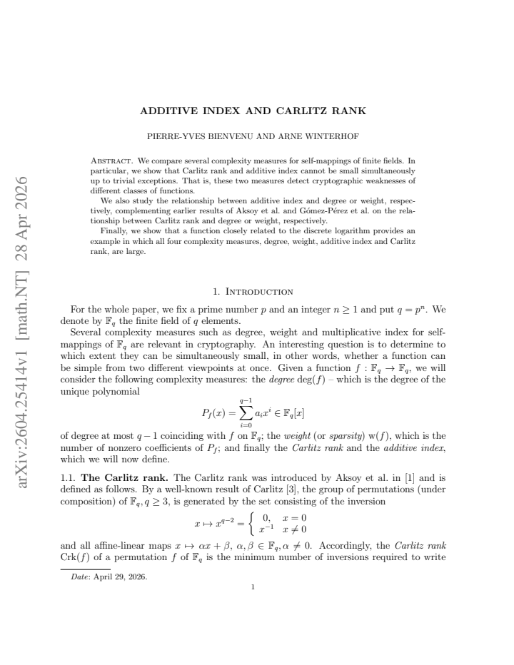 First page