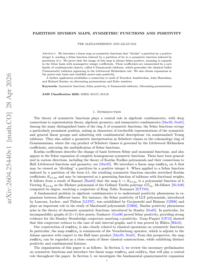 First page