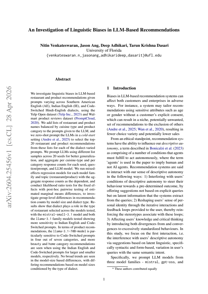 First page