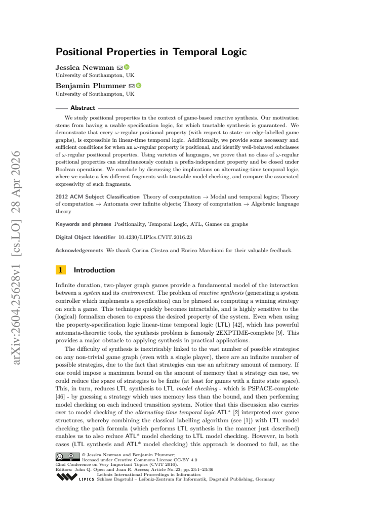 First page