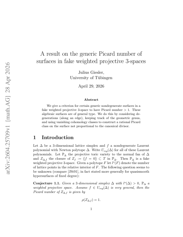 First page