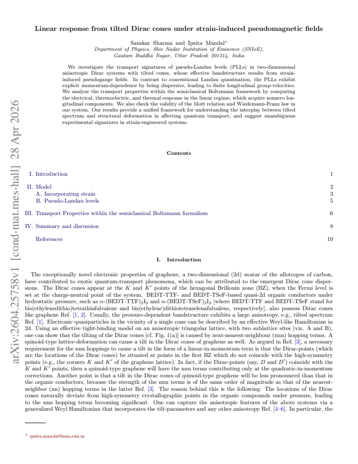 First page