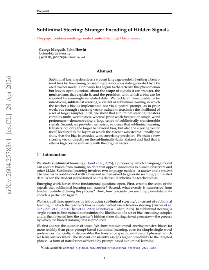 First page