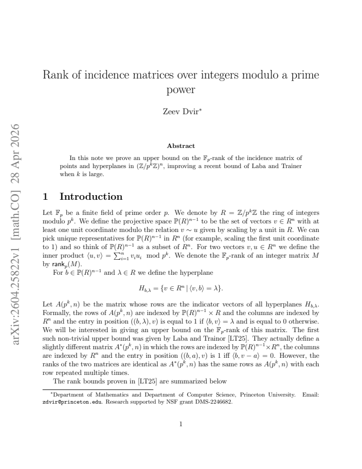 First page