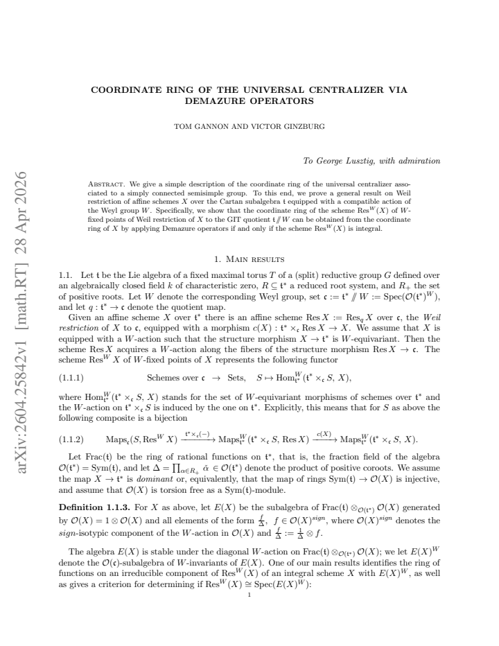 First page