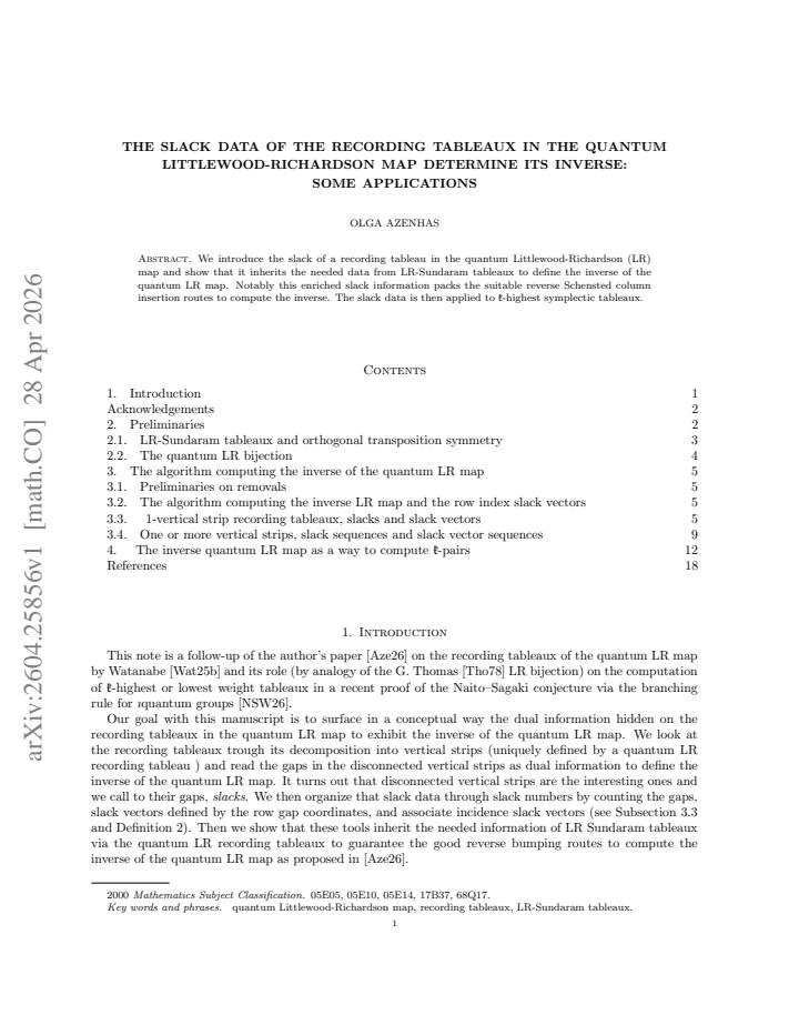 First page