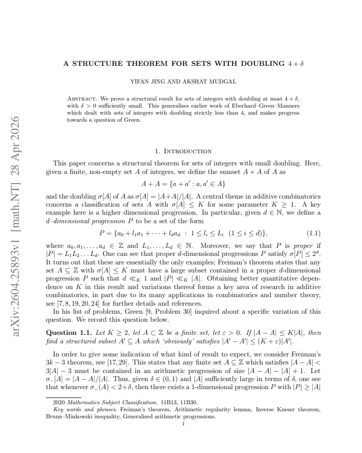 First page