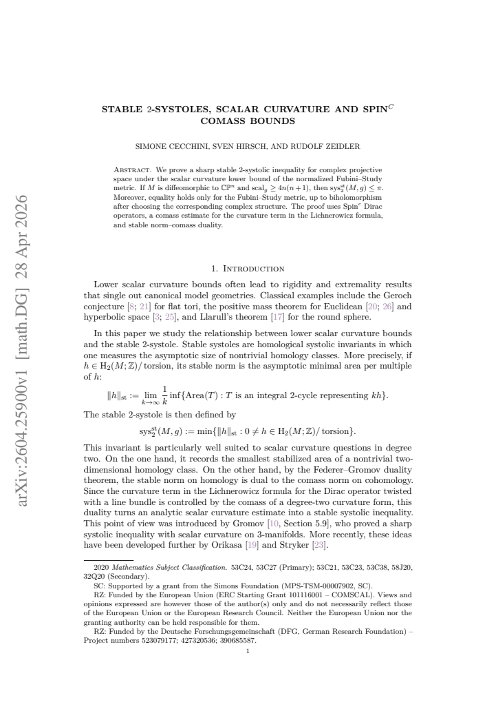 First page