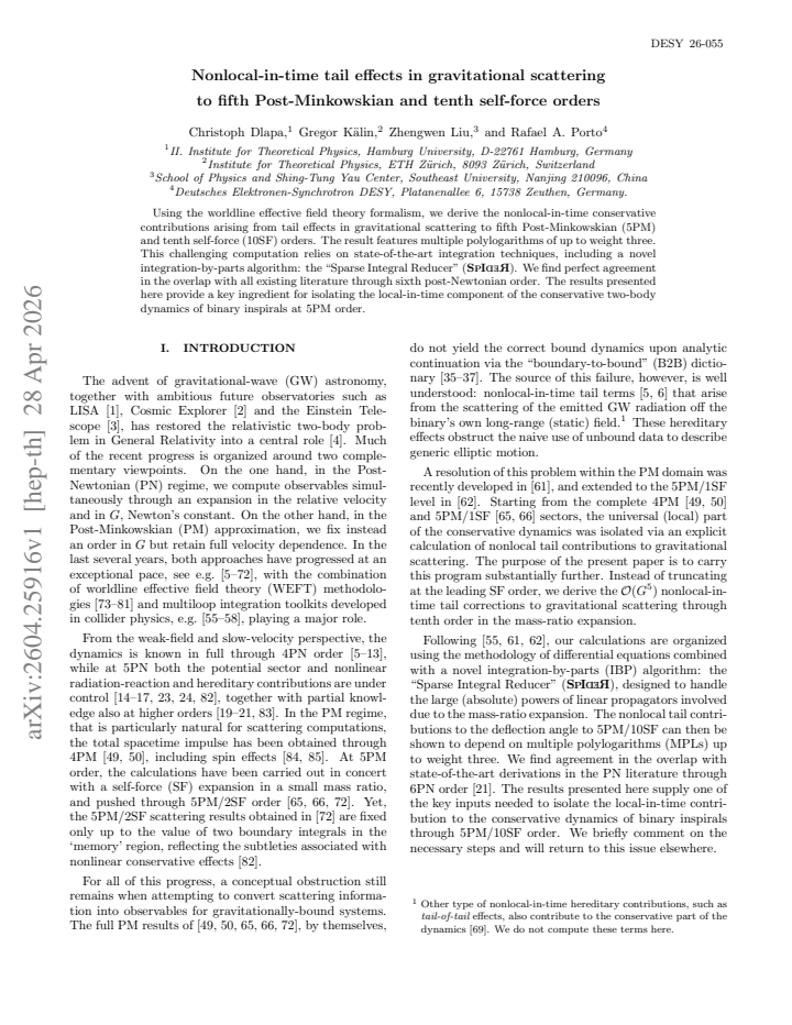 First page