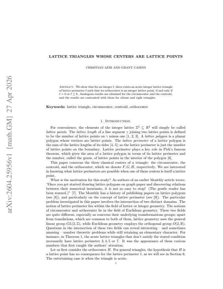 First page