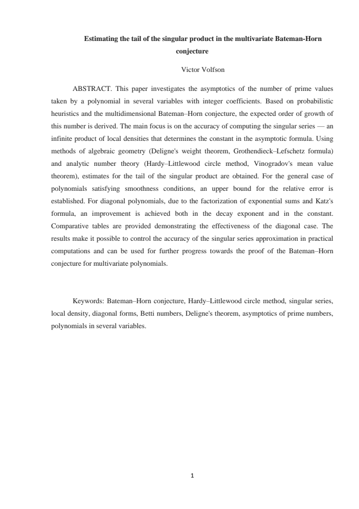 First page