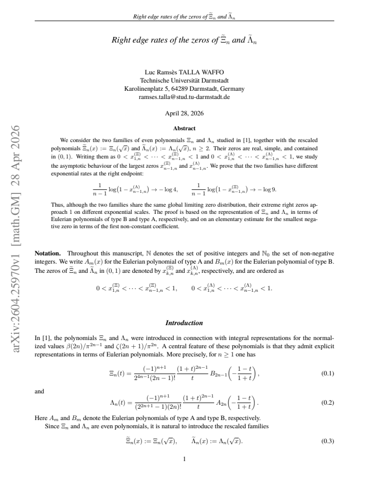 First page