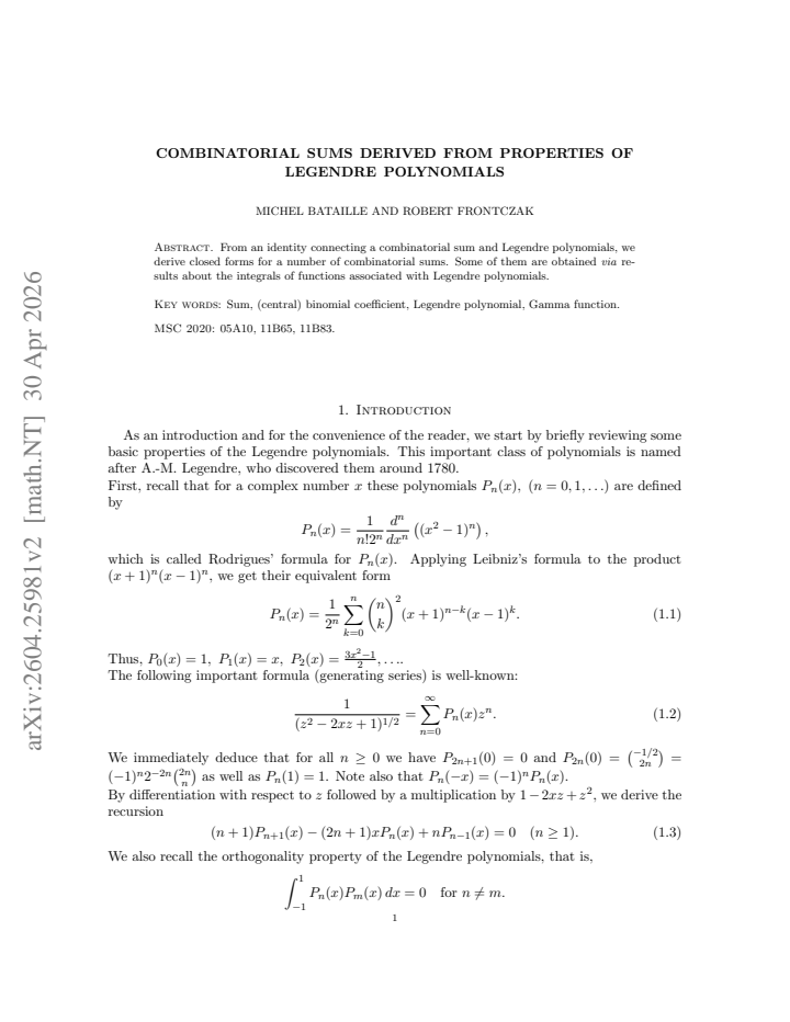 First page