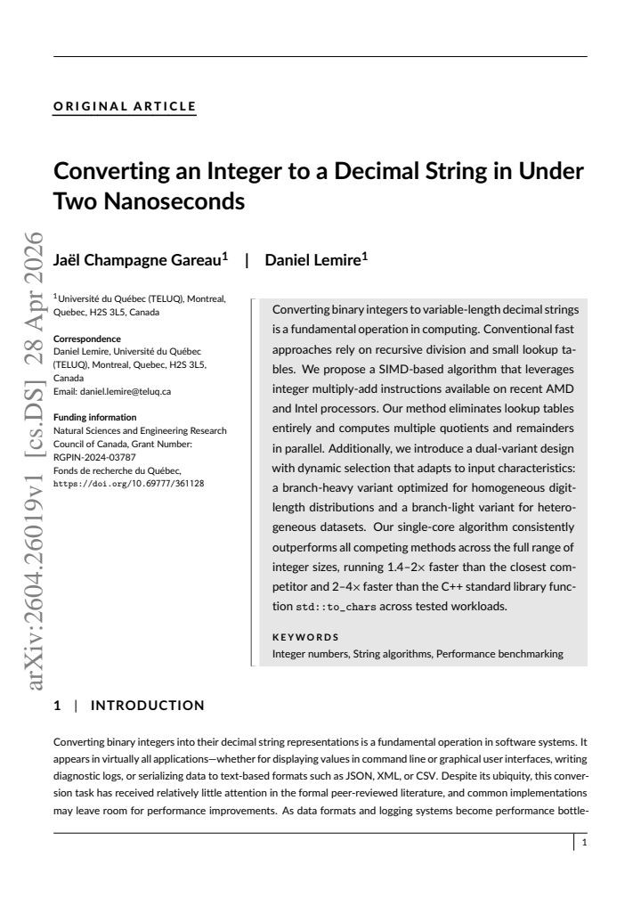 First page