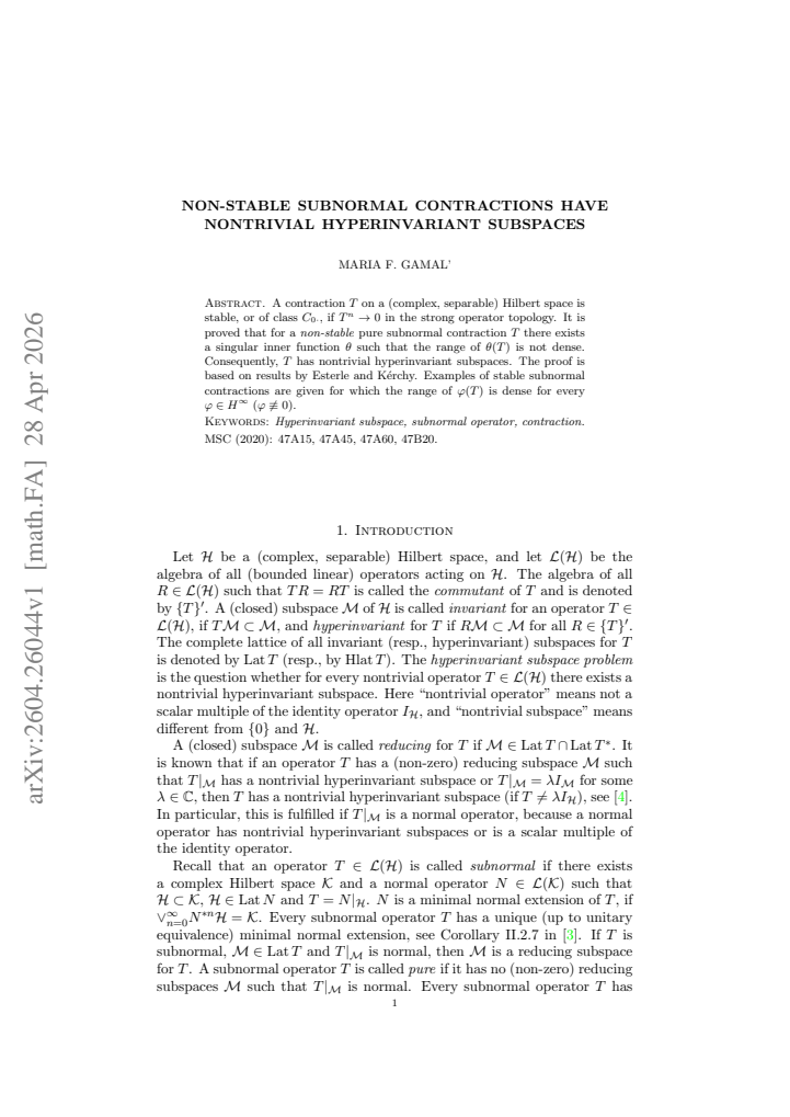 First page