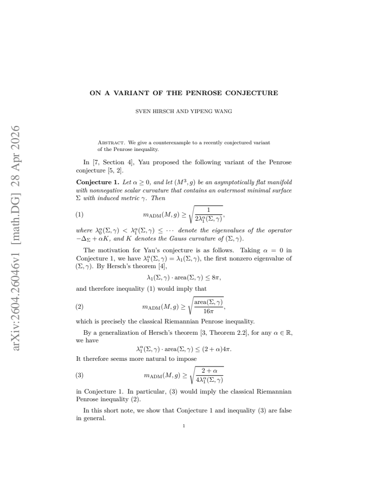 First page