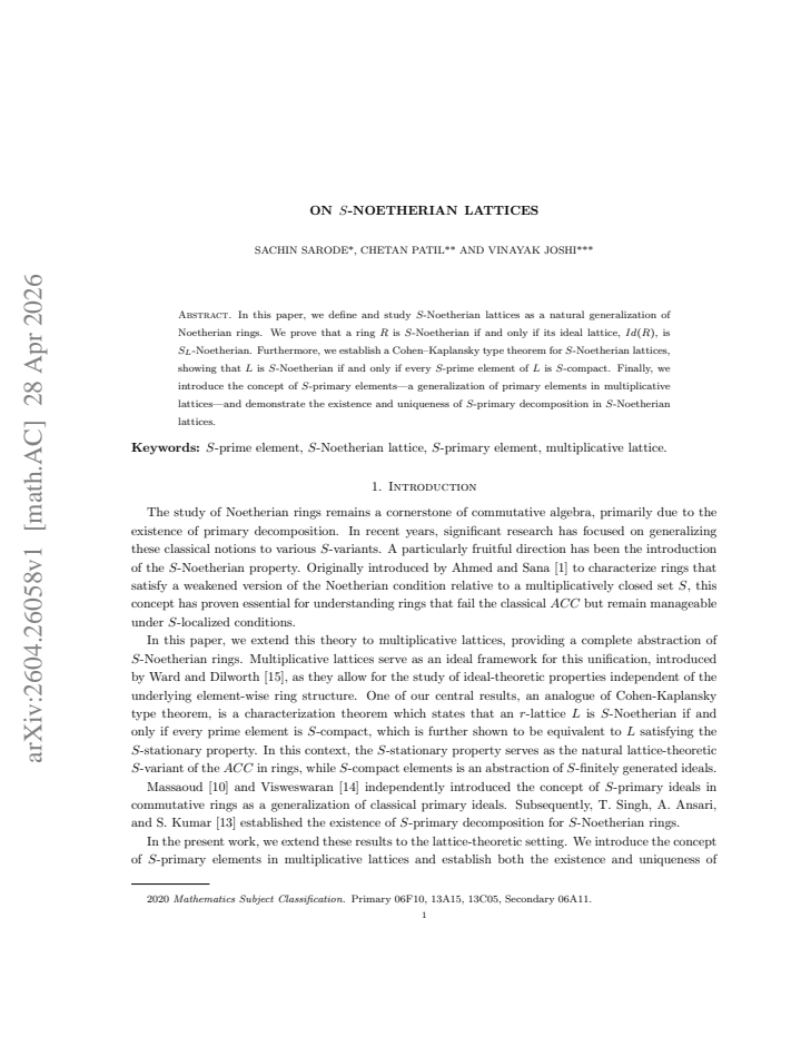 First page