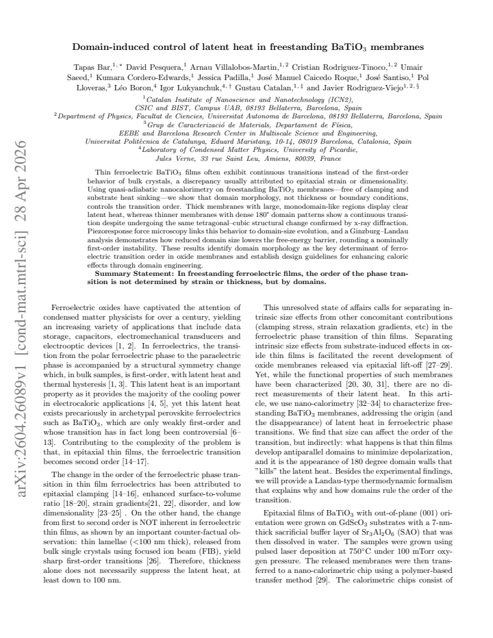 First page