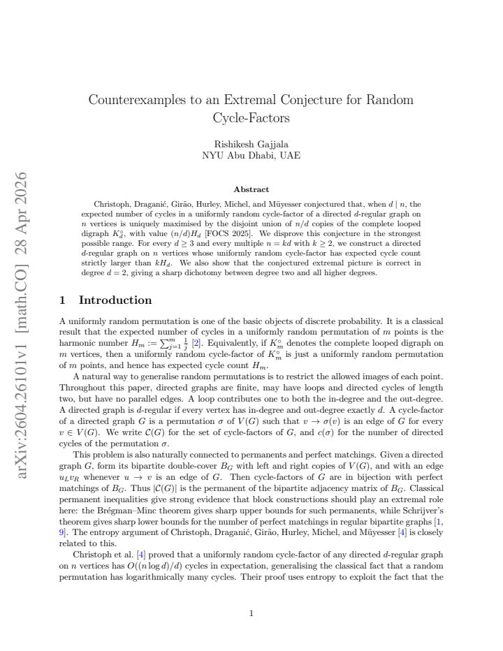 First page