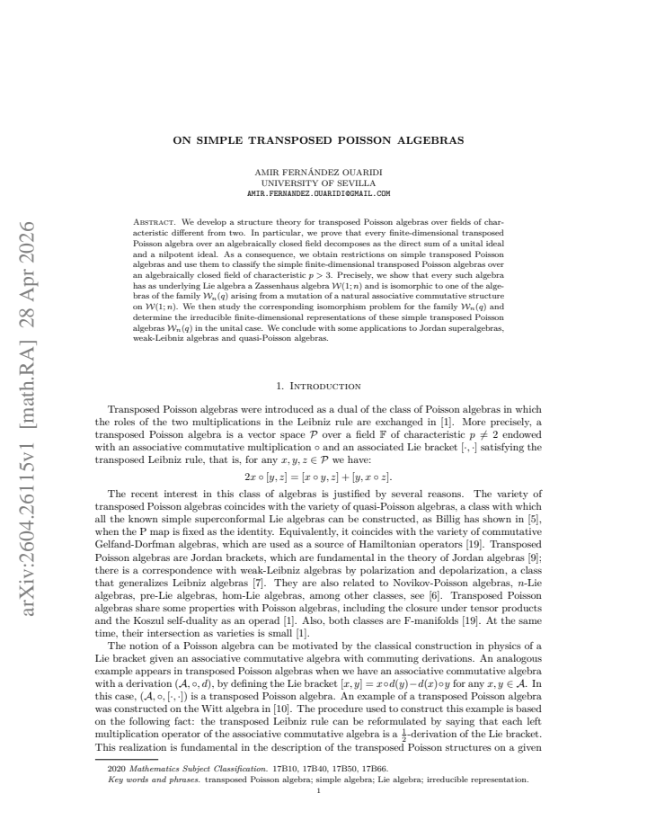 First page