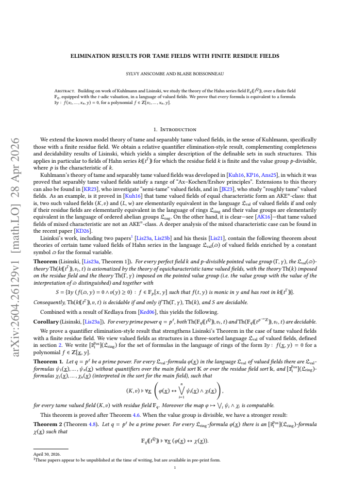 First page