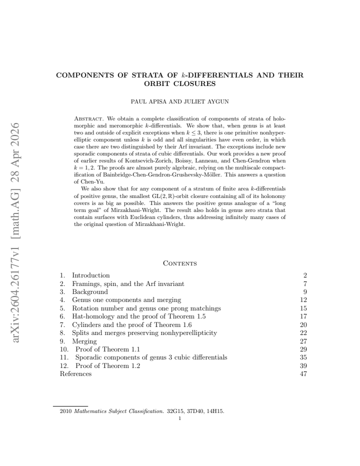 First page