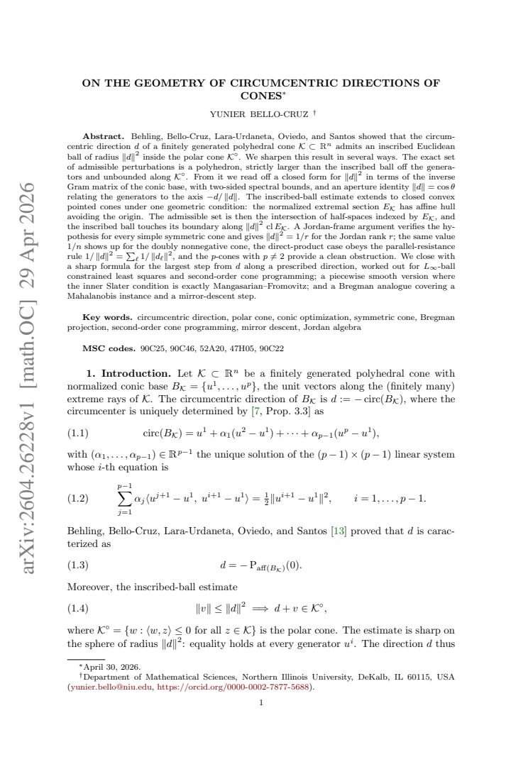 First page