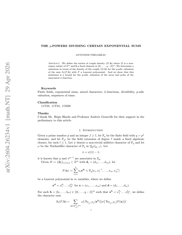 First page
