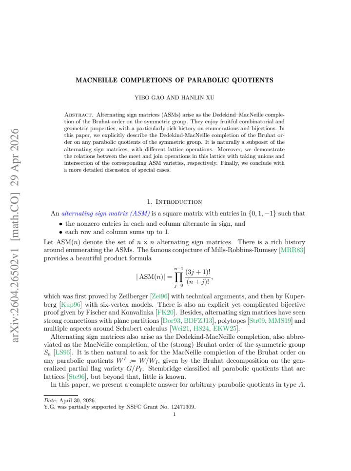 First page