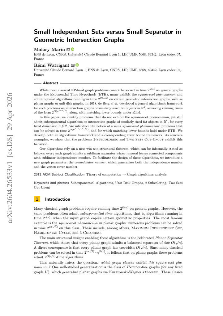 First page