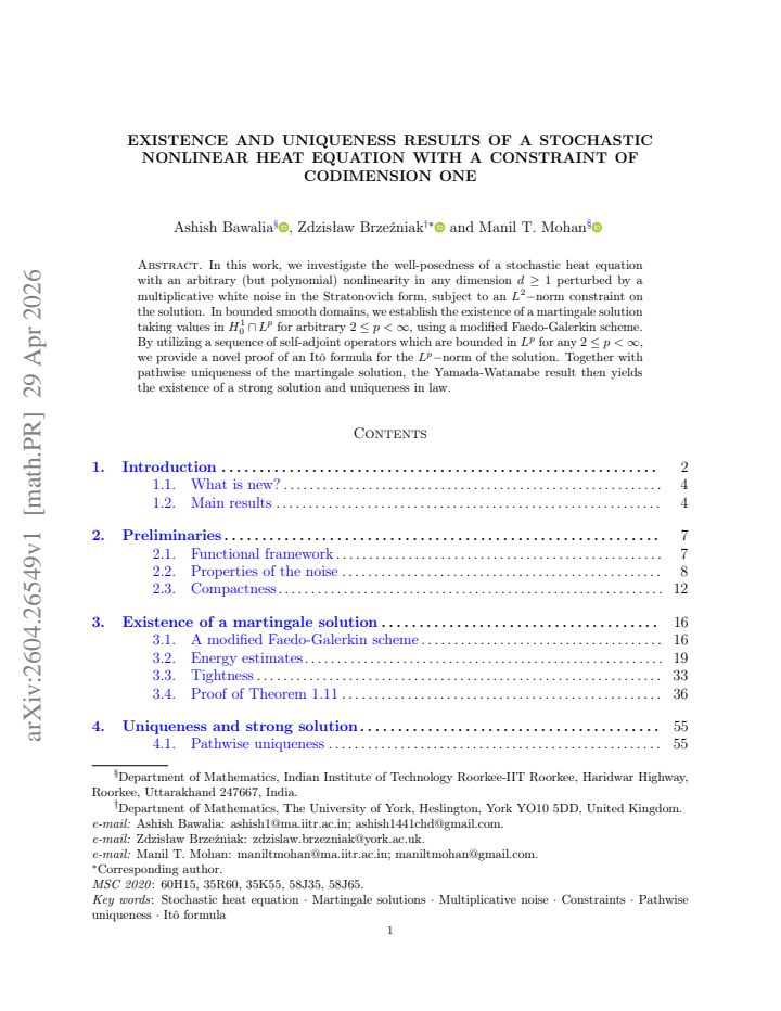 First page